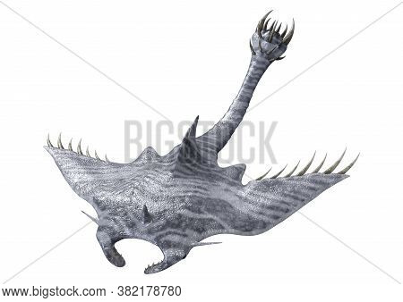 3D Rendering Devil Ray On White