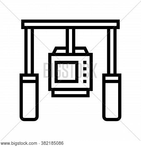 Camera Anti Shock Tool Line Icon Vector. Camera Anti Shock Tool Sign. Isolated Contour Symbol Black 
