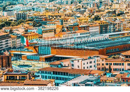 Beautiful Landscape Above Urban And Historical View Of The Florence From Giotto's Belltower.main  Fl