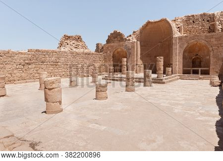 The South Church In Ruins Of Shivta - A National Park In Southern Israel, Includes The Ruins Of An A