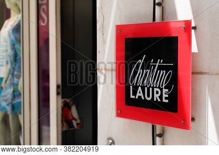 Bordeaux , Aquitaine / France - 08 20 2020 : Christine Laure Logo And Text Sign Front Of Shop Women 