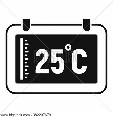 Digital Tablet Temperature Control Icon. Simple Illustration Of Digital Tablet Temperature Control V