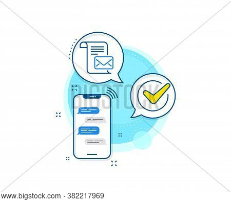 Read Message Correspondence Sign. Phone Messages Complex Icon. Mail Letter Line Icon. E-mail Symbol.