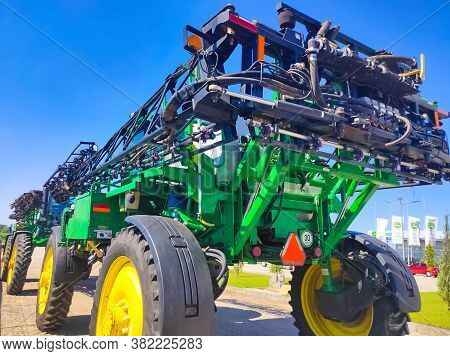 Kyiv, Ukraine - June 16, 2020: The Self-propelled Sprayer John Deere At Kyiv, Ukraine On June 16, 20