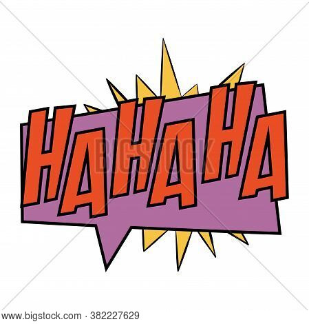 Isolated Hahaha Comics Vignettes Cartoon Icon - Vector