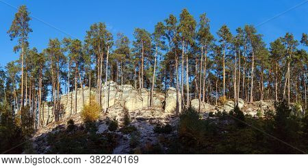 Mastale Rockies Or Toulovcovy Mastale Rock City Near Prosec Town, Sandstone Rockies In Czech Republi