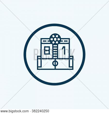 Soccer Table Score Icon. Outline Soccer Table Score Vector Icon For Web Design Isolated On White Bac