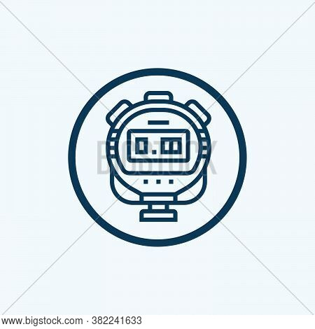 Stopwatch Icon Isolated On White Background From Taxi Service Collection. Stopwatch Icon Trendy And 