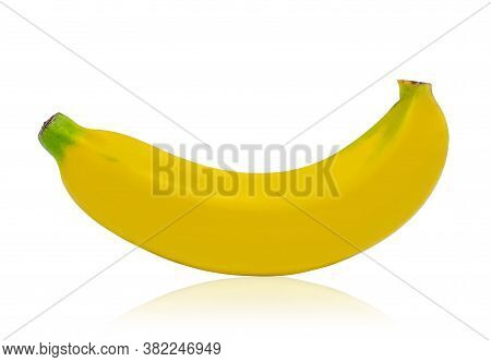 Banana Diet Fruit Isolsted On White Background, Clipping Paths