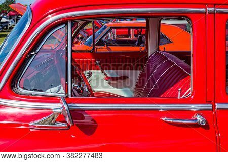 Savannah, Ga / Usa - April 21, 2018: 1953 Chevrolet 210 Sedan At A Car Show In Savannah, Georgia.