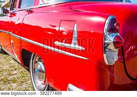 Savannah, Ga / Usa - April 21, 2018: 1953 Chevrolet 210 Sedan At A Car Show In Savannah, Georgia.