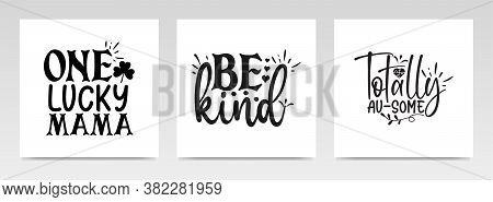 Autism Quotes Letter Typography Set Illustration. Graphic Design Element.