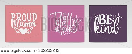 Autism Quotes Letter Typography Set Illustration. Graphic Design Element.