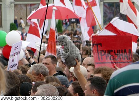 Minsk, Belarus - August 23, 2020. Peaceful Protest Actions Against The Current Government After The 