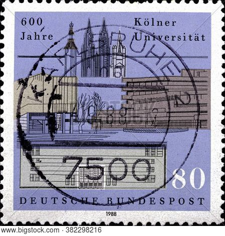02 11 2020 Divnoe Stavropol Territory Russia The Postage Stamp Germany 1988 The 600th Anniversary Of
