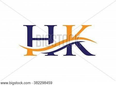Hk Letter Linked Logo For Business And Company Identity.