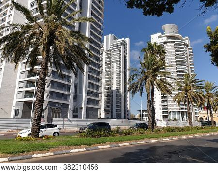 Holon, Israel. August 05, 2020. A View Of A Newly Built Holon Neighborhood From Golda Meir Street. N