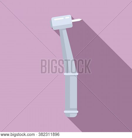 Dentist Drill Icon. Flat Illustration Of Dentist Drill Vector Icon For Web Design