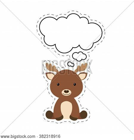Cute Cartoon Moose Vector Photo Free Trial Bigstock