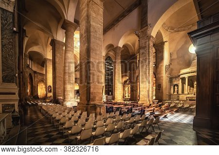 Alghero, Ita - March 2016: Interior View Of Immacolata Concezione Cathedral