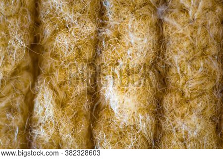 Extreme Close Up Of A Yellow Sweater