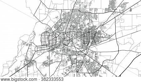 Urban Vector City Map Of Multan, Pakistan, Asia