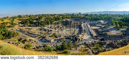 Panoramic View Of The Ancient Roman-byzantine City Of Bet Shean (nysa-scythopolis), Now A National P