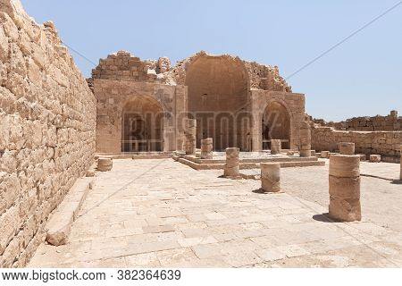 The South Church In Ruins Of Shivta - A National Park In Southern Israel, Includes The Ruins Of An A