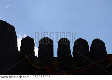 Great Wall Of An Ancient Fort. Safety And Security Is Crucial For Survival.