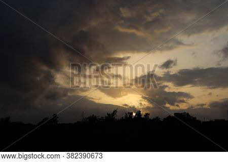 Evening Clouds In The Sky During Sunset