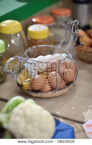 Houden van eieren In een kom (met knoflook en bananen!)