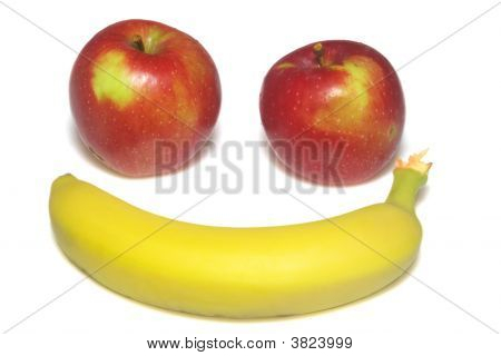 Apple Macintosh e Banana isolato