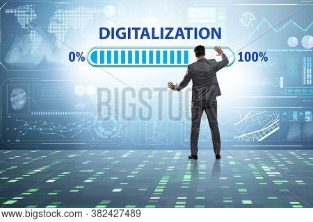 Digital transformation and digitalization concept