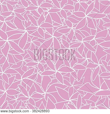 Vector Pink Seamless Pattern With Wild Flowers.  Great For Kitchenware, Household, Bedding And Fashi