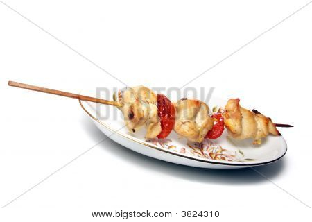 Chicken Kebab Isolated