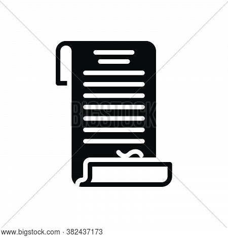 Black Solid Icon For Journal Magazine Mag Newspaper Paper News Document Text