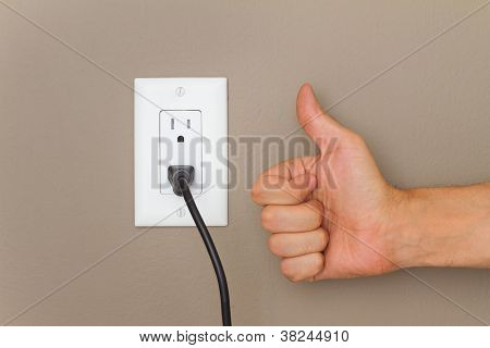 Thumbs Up og elektrisk kabel