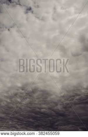 Dark Clouds On Sky Before Rainy And Storm - Image