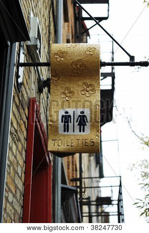公衆トイレ署名トイレの概念