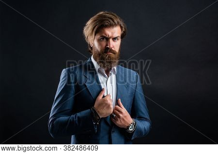 Man Modern Outfit For Business Life, Presentable View Concept