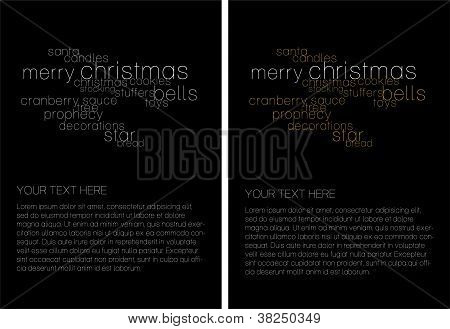 Typografiske jul motiv - sæson ord