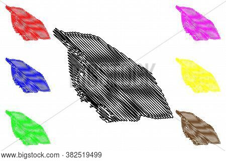 Kunduz City (islamic Republic Of Afghanistan) Map Vector Illustration, Scribble Sketch City Of Kundu