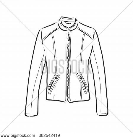 Hand Drawn Vector Illustration. Creative Black Contour Art Work. Ink Fashion Illustration. Vector Il