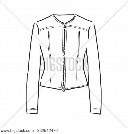 Hand Drawn Vector Illustration. Creative Black Contour Art Work. Ink Fashion Illustration. Vector Il