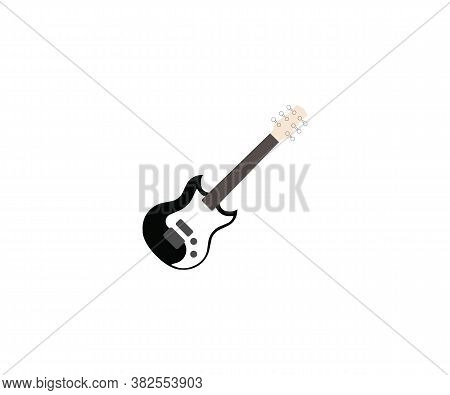 Guitar, Instrument, Music Icon. Vector Illustration, Flat Design.