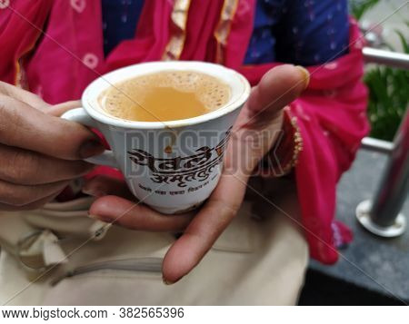 Pune, Maharastra/india- January 07 2020: Nothing Is Better Than Having A Cup Of Hot Masala Tea In Th
