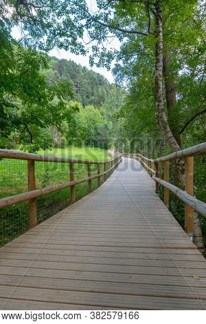 Bridge The Valira Del Orient River In Cami Ral In Summer In Andorra.