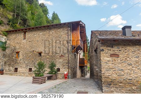 La Cortinada, Andorra: 26 August 2020: Centre De Natura In The Valira Del Orient River In Cami Ral I