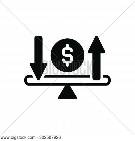 Black Solid Icon For Economic Balance Financial Monetary Bounty Remunerative Profitable Material Pro
