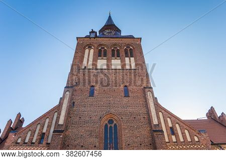 Tower Of The Historic Dom Church In Gustrow, Germany
